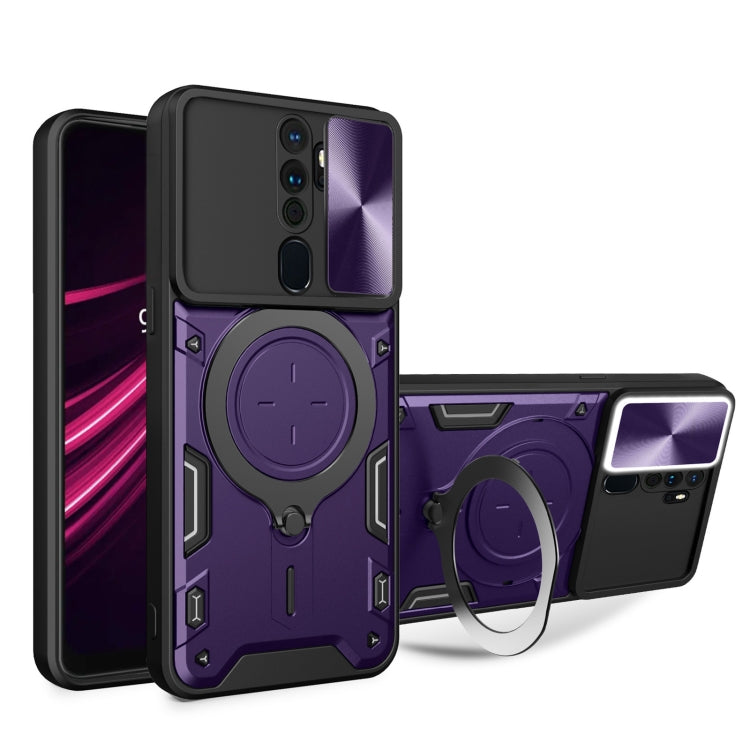 CD Texture Sliding Camshield Magnetic Holder Phone Case, For OPPO A15 / A15s / A35 2021, For OPPO A53 4G, For OPPO A9 2020 / A5 2020 / A11x, For OPPO A79 5G Global