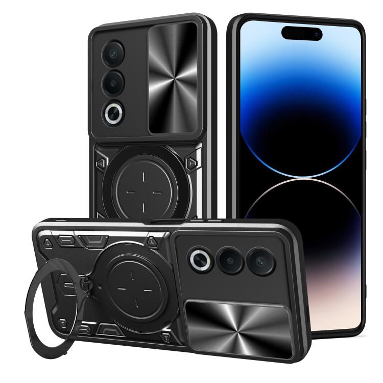 CD Texture Sliding Camshield Magnetic Holder Phone Case, For OPPO F29 5G Global, For OPPO A5 Pro 5G Global, For OPPO Find X8, For OPPO A3x 5G India / A3x 4G, For OPPO Reno12 F 5G Global, For OPPO A3 Pro 5G India, For OPPO Reno12 Pro 5G Global          ...