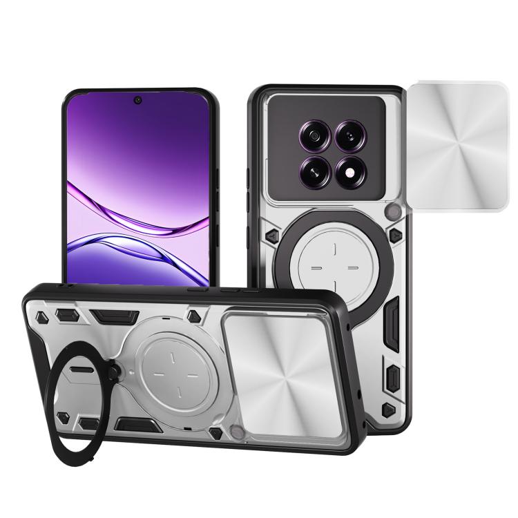 CD Texture Sliding Camshield Magnetic Holder Phone Case, For OPPO F29 Pro 5G Global, For OPPO F29 5G Global, For OPPO A5 Pro 5G Global, For OPPO Find X8, For OPPO A3x 5G India / A3x 4G, For OPPO Reno12 F 5G Global, For OPPO A3 Pro 5G India             ...
