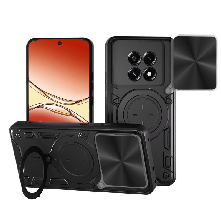 CD Texture Sliding Camshield Magnetic Holder Phone Case, For OPPO F29 Pro 5G Global, For OPPO F29 5G Global, For OPPO A5 Pro 5G Global, For OPPO Find X8, For OPPO A3x 5G India / A3x 4G, For OPPO Reno12 F 5G Global, For OPPO A3 Pro 5G India             ...
