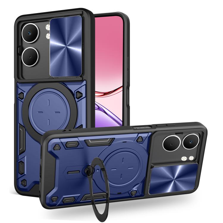 CD Texture Sliding Camshield Magnetic Holder Phone Case, For OPPO Find X9 Ultra, For OPPO Find X9, For OPPO Find X9 Pro, For OPPO Reno14 F 5G Global, For OPPO A5 5G Global / A5x 5G, For OPPO Reno14 5G Global, For OPPO A59 5G Global                     ...