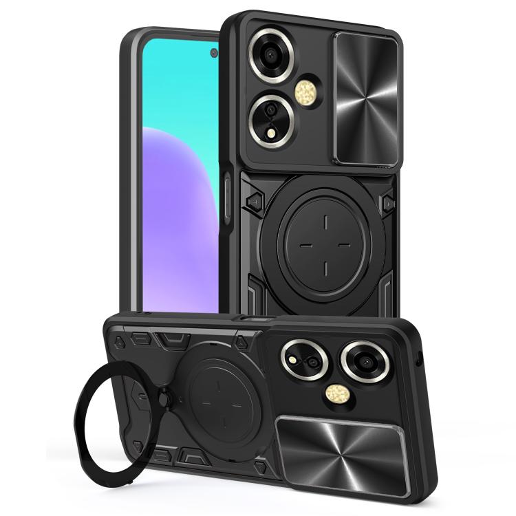 CD Texture Sliding Camshield Magnetic Holder Phone Case, For OPPO Find X9 Ultra, For OPPO Find X9, For OPPO Find X9 Pro, For OPPO Reno14 F 5G Global, For OPPO A5 5G Global / A5x 5G, For OPPO Reno14 5G Global, For OPPO A59 5G Global                     ...