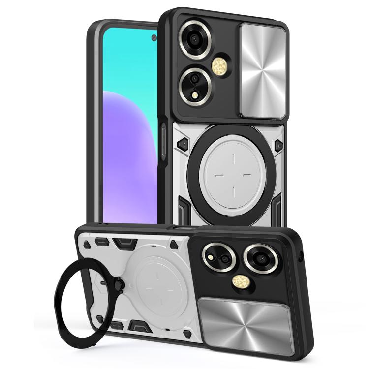 CD Texture Sliding Camshield Magnetic Holder Phone Case, For OPPO Find X9 Ultra, For OPPO Find X9, For OPPO Find X9 Pro, For OPPO Reno14 F 5G Global, For OPPO A5 5G Global / A5x 5G, For OPPO Reno14 5G Global, For OPPO A59 5G Global                     ...