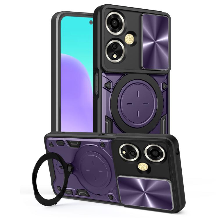 CD Texture Sliding Camshield Magnetic Holder Phone Case, For OPPO Find X9 Ultra, For OPPO Find X9, For OPPO Find X9 Pro, For OPPO Reno14 F 5G Global, For OPPO A5 5G Global / A5x 5G, For OPPO Reno14 5G Global, For OPPO A59 5G Global                     ...