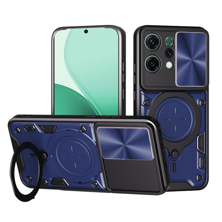 CD Texture Sliding Camshield Magnetic Holder Phone Case, For OPPO Find X9 Ultra, For OPPO Find X9, For OPPO Find X9 Pro, For OPPO Reno14 F 5G Global, For OPPO A5 5G Global / A5x 5G, For OPPO Reno14 5G Global, For OPPO A59 5G Global                     ...