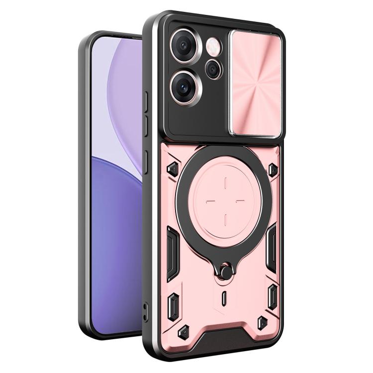 CD Texture Sliding Camshield Magnetic Holder Phone Case, For OPPO Find X9 Ultra, For OPPO Find X9, For OPPO Find X9 Pro, For OPPO Reno14 F 5G Global, For OPPO A5 5G Global / A5x 5G, For OPPO Reno14 5G Global, For OPPO A59 5G Global                     ...