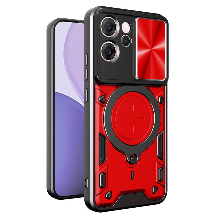 CD Texture Sliding Camshield Magnetic Holder Phone Case, For OPPO Find X9 Ultra, For OPPO Find X9, For OPPO Find X9 Pro, For OPPO Reno14 F 5G Global, For OPPO A5 5G Global / A5x 5G, For OPPO Reno14 5G Global, For OPPO A59 5G Global                     ...