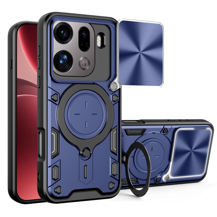 CD Texture Sliding Camshield Magnetic Holder Phone Case, For OPPO Find X9 Ultra, For OPPO Find X9, For OPPO Find X9 Pro, For OPPO Reno14 F 5G Global, For OPPO A5 5G Global / A5x 5G, For OPPO Reno14 5G Global, For OPPO A59 5G Global                     ...