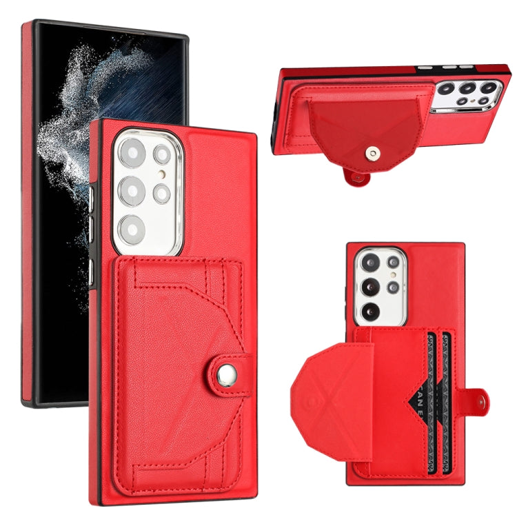 Shockproof Leather Phone Case with Card Holder, For Samsung Galaxy A53 5G, For Samsung Galaxy A73 5G, For Samsung Galaxy A33 5G, For Samsung Galaxy A13 4G, For Samsung Galaxy S22 Ultra 5G, For Samsung Galaxy S22+ 5G, For Samsung Galaxy S22 5G          ...