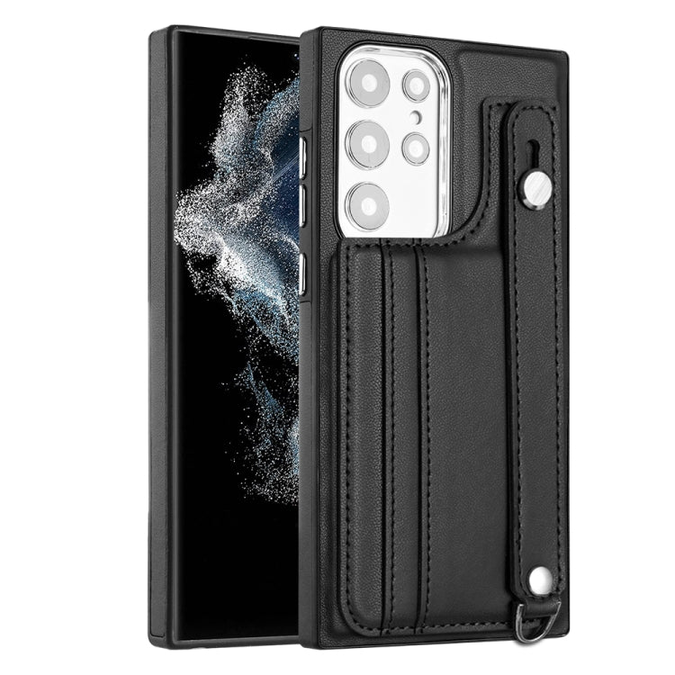 Shockproof Leather Phone Case with Wrist Strap, For Samsung Galaxy A04E / F04 / M04, For Samsung Galaxy A14 4G / A14 5G, For Samsung Galaxy A34 5G, For Samsung Galaxy A54 5G, For Samsung Galaxy S23 Ultra, For Samsung Galaxy S23, For Samsung Galaxy A04 ...
