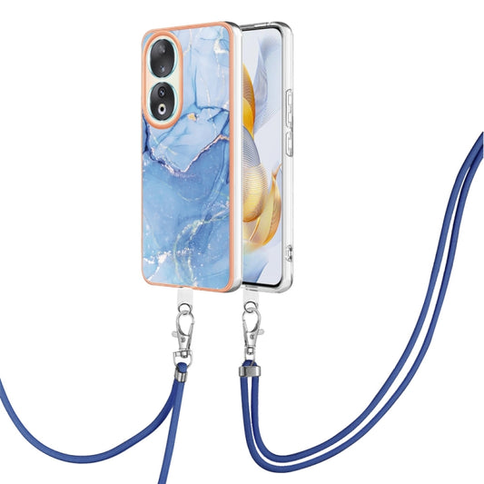 Electroplating Marble Dual-side IMD Phone Case with Lanyard, For Honor X6b, For Honor 200 Lite Global, For Honor X7b 4G / 5G, For Honor X8b, For Honor X9b, For Honor X6a, For Honor 90 Lite 5G, For Honor 90 5G, For Honor Magic5 Pro, For Honor X8a       ...