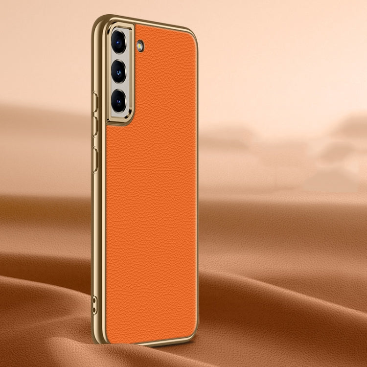 Litchi Texture Genuine Leather Phone Case, For Samsung Galaxy S23 Ultra 5G, For Samsung Galaxy S23 5G, For Samsung Galaxy S22 Ultra 5G, For Samsung Galaxy S22+ 5G, For Samsung Galaxy S22 5G