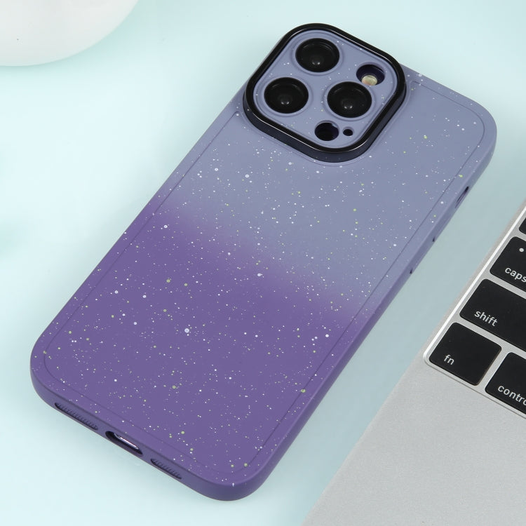 Gradient Starry Silicone Phone Case with Lens Film, For iPhone 14 Plus, For iPhone 15 Pro Max, For iPhone 14, For iPhone 15 Pro, For iPhone 15 Plus, For iPhone 14 Pro, For iPhone 14 Pro Max, For iPhone 15