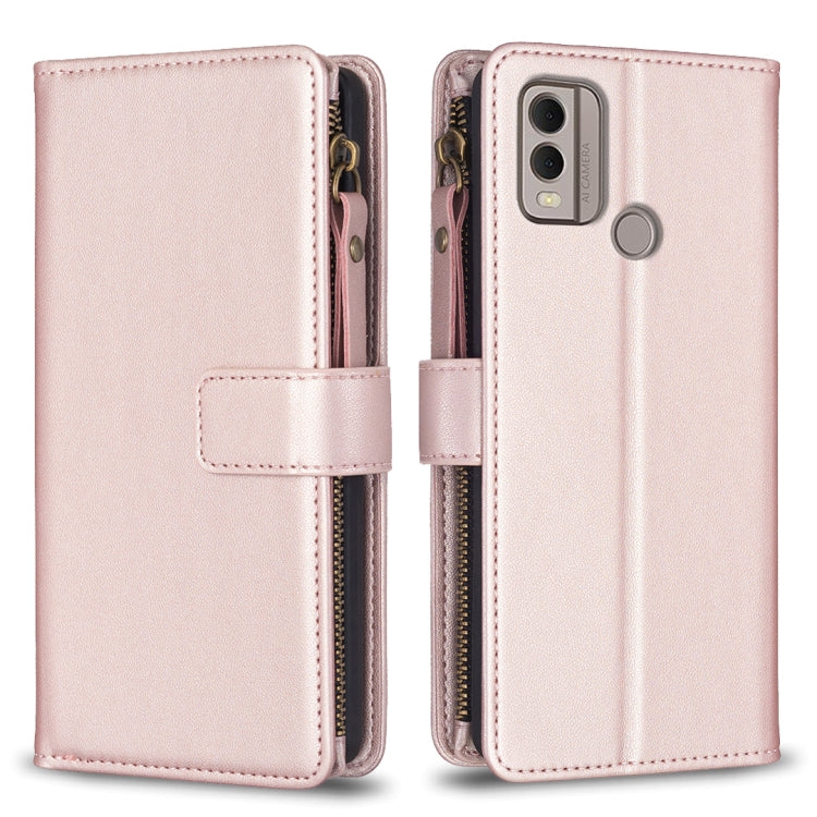 9 Card Slots Zipper Wallet Leather Flip Phone Case, For Nokia G42/G310, For Nokia C22, For Nokia C12, For Nokia G22, For Nokia C32, For Nokia G21 / G11, For Nokia C02