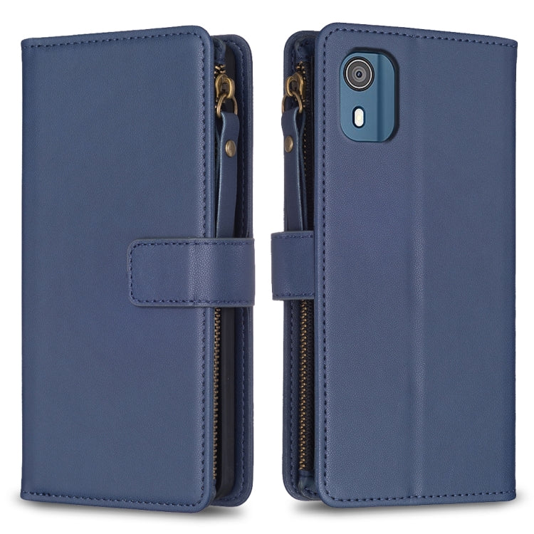 9 Card Slots Zipper Wallet Leather Flip Phone Case, For Nokia G42/G310, For Nokia C22, For Nokia C12, For Nokia G22, For Nokia C32, For Nokia C02, For Nokia G21 / G11