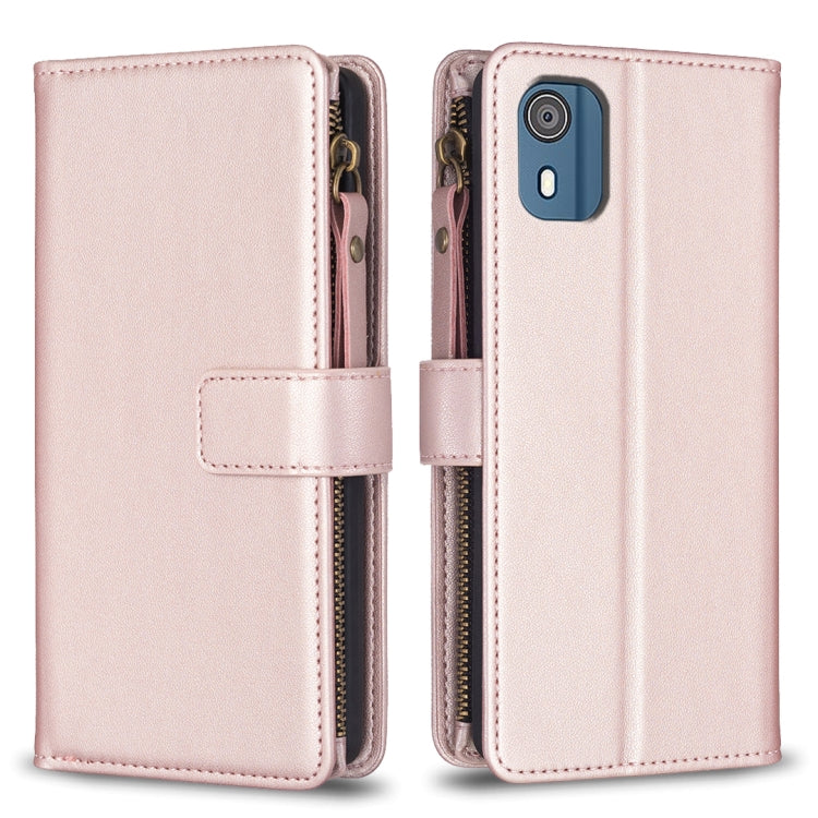 9 Card Slots Zipper Wallet Leather Flip Phone Case, For Nokia G42/G310, For Nokia C22, For Nokia C12, For Nokia G22, For Nokia C32, For Nokia C02, For Nokia G21 / G11