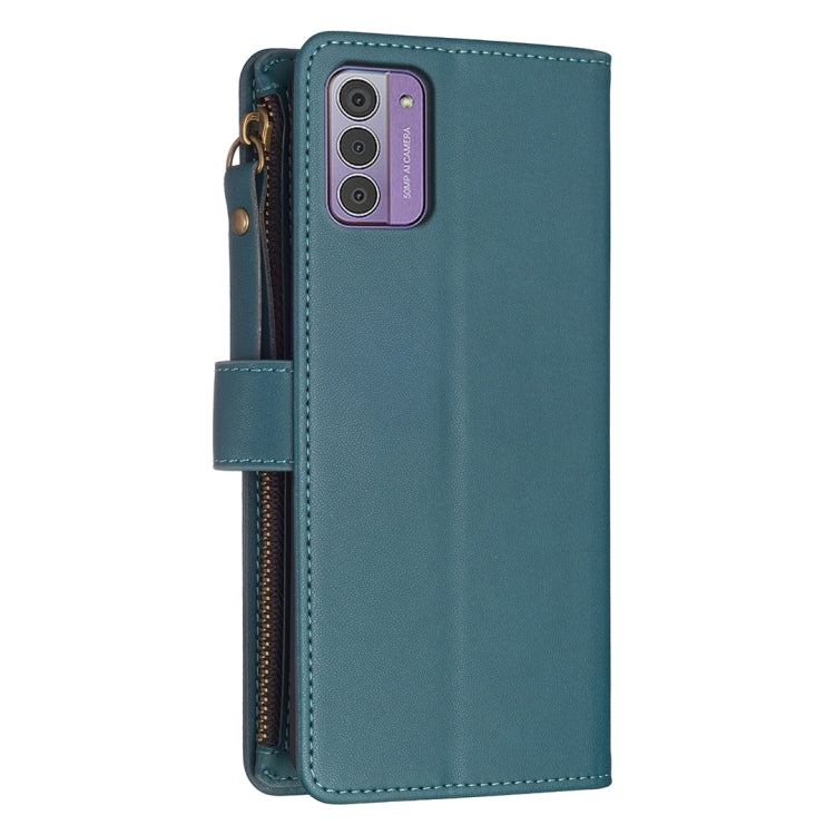 9 Card Slots Zipper Wallet Leather Flip Phone Case, For Nokia G42/G310, For Nokia C22, For Nokia C12, For Nokia G22, For Nokia C32, For Nokia C02, For Nokia G21 / G11