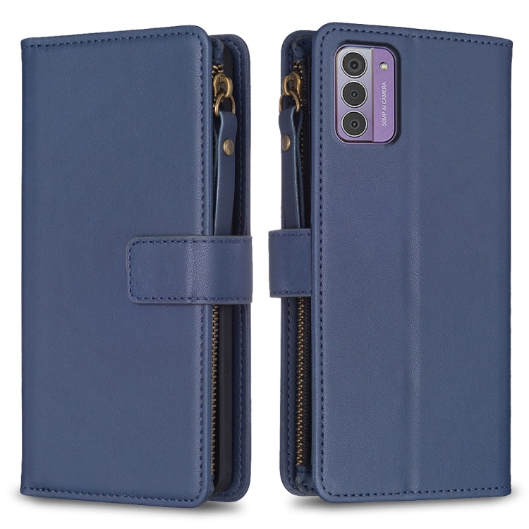9 Card Slots Zipper Wallet Leather Flip Phone Case, For Nokia G42/G310, For Nokia C22, For Nokia C12, For Nokia G22, For Nokia C32, For Nokia G21 / G11, For Nokia C02