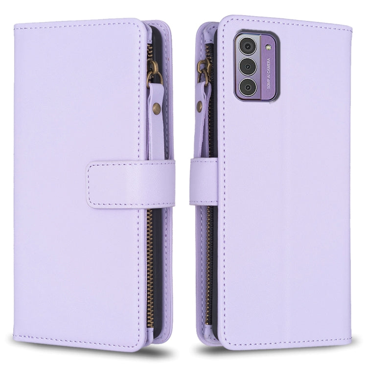 9 Card Slots Zipper Wallet Leather Flip Phone Case, For Nokia G42/G310, For Nokia C22, For Nokia C12, For Nokia G22, For Nokia C32, For Nokia G21 / G11, For Nokia C02