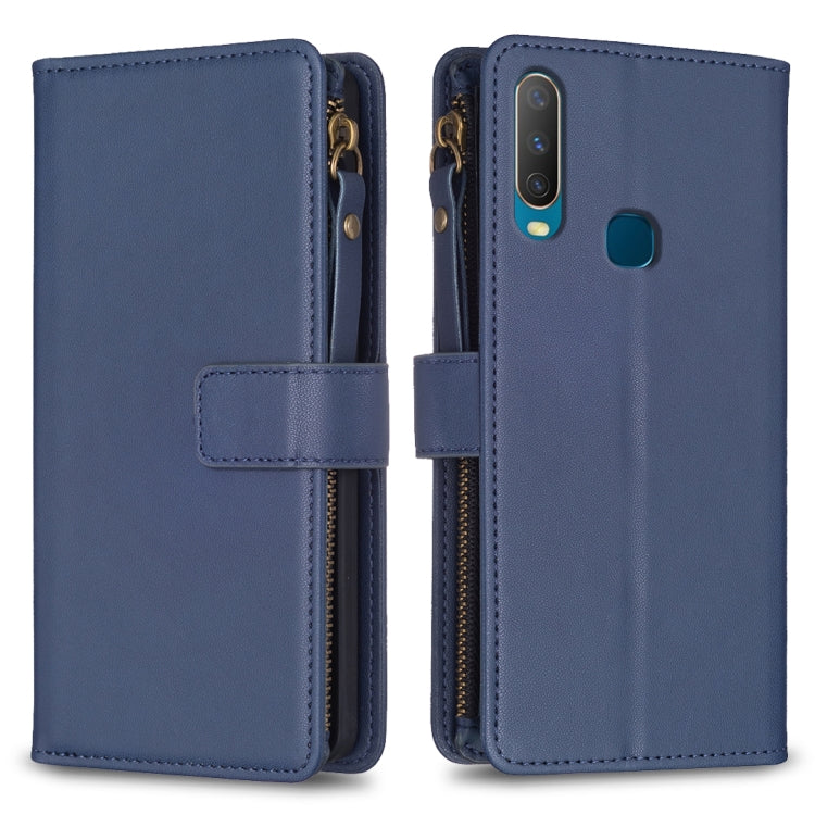 9 Card Slots Zipper Wallet Leather Flip Phone Case, For vivo Y78 5G, For vivo Y11 / Y15 / Y12 / Y17, For vivo Y35 4G / Y22s, For vivo Y21 / Y21s / Y33s, For vivo Y20, For vivo Y27 4G