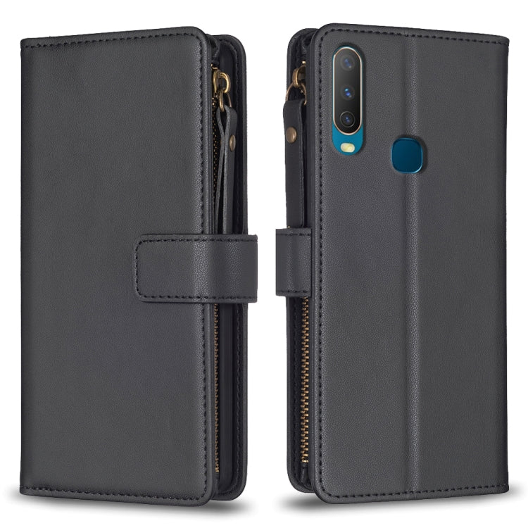 9 Card Slots Zipper Wallet Leather Flip Phone Case, For vivo Y78 5G, For vivo Y11 / Y15 / Y12 / Y17, For vivo Y35 4G / Y22s, For vivo Y21 / Y21s / Y33s, For vivo Y20, For vivo Y27 4G