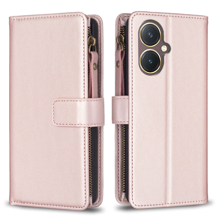 9 Card Slots Zipper Wallet Leather Flip Phone Case, For vivo Y78 5G, For vivo Y11 / Y15 / Y12 / Y17, For vivo Y35 4G / Y22s, For vivo Y21 / Y21s / Y33s, For vivo Y20, For vivo Y27 4G