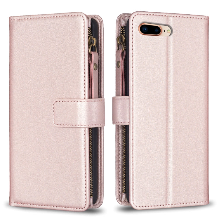 9 Card Slots Zipper Wallet Leather Flip Phone Case, For iPhone 12 Pro Max, For iPhone 11 Pro Max, For iPhone 11, For iPhone 11 Pro, For iPhone XS / X, For iPhone XR, For iPhone XS Max, For iPhone 8 Plus / 7 Plus