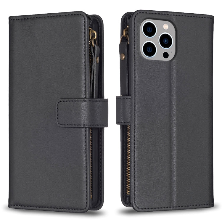 9 Card Slots Zipper Wallet Leather Flip Phone Case, For iPhone 16 Pro Max, For iPhone 16 Pro, For iPhone 16 Plus, For iPhone 16, For iPhone 15 Pro Max, For iPhone 15 Pro, For iPhone 15 Plus, For iPhone 15