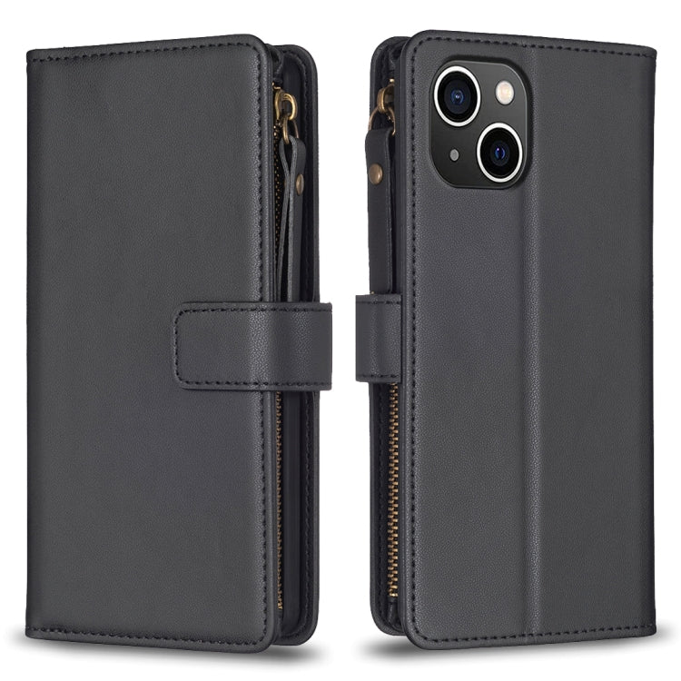 9 Card Slots Zipper Wallet Leather Flip Phone Case, For iPhone 16 Pro Max, For iPhone 16 Pro, For iPhone 16 Plus, For iPhone 16, For iPhone 15 Pro Max, For iPhone 15 Pro, For iPhone 15 Plus, For iPhone 15