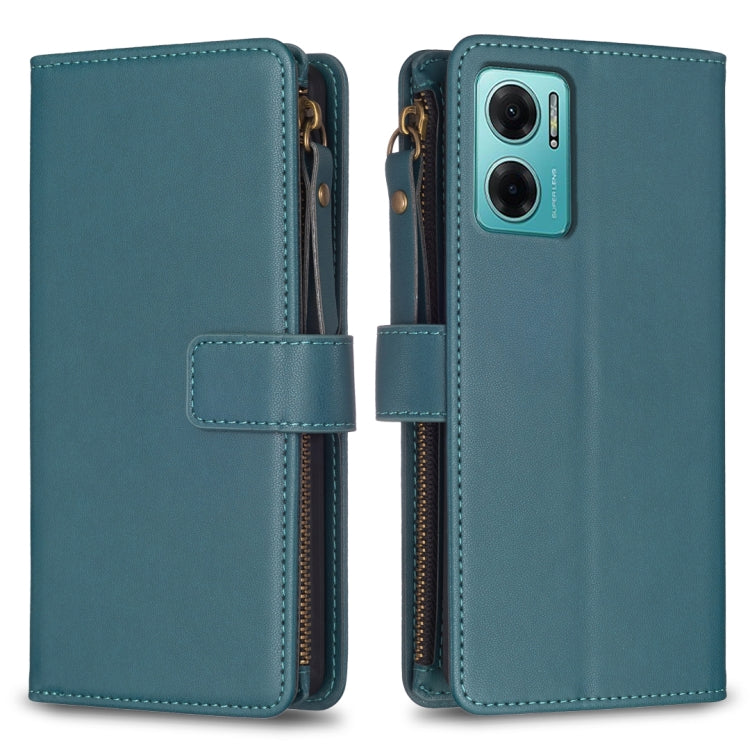 9 Card Slots Zipper Wallet Leather Flip Phone Case, For Xiaomi Redmi 12C, For Xiaomi 13 Lite, For Xiaomi Redmi K60 / K60 Pro, For Xiaomi 13 Pro, For Xiaomi 13, For Xiaomi 12T / 12T Pro, For Xiaomi 12 Lite, For Xiaomi Redmi 10 5G