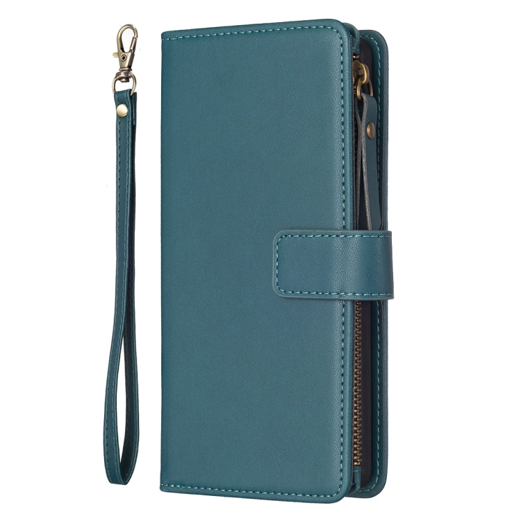 9 Card Slots Zipper Wallet Leather Flip Phone Case, For Xiaomi Redmi Note 9, For Xiaomi Redmi Note 9 Pro Max