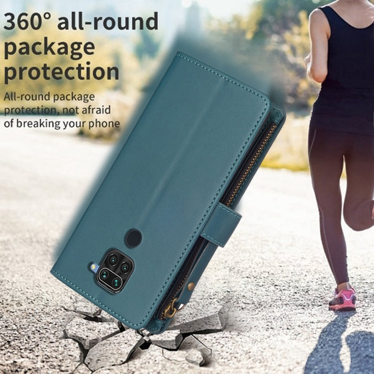 9 Card Slots Zipper Wallet Leather Flip Phone Case, For Xiaomi Redmi Note 9, For Xiaomi Redmi Note 9 Pro Max