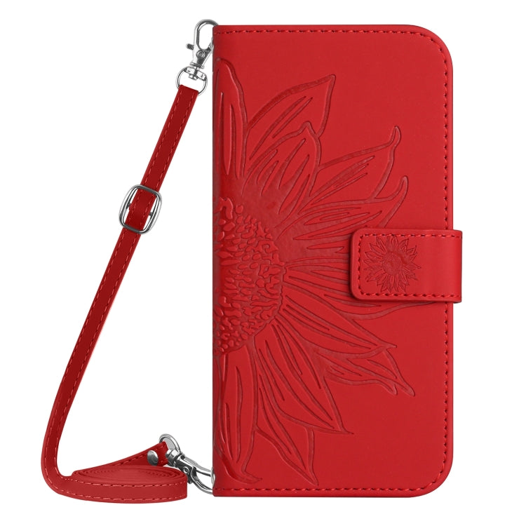 Skin Feel Sun Flower Embossed Flip Leather Phone Case with Lanyard, For Realme C67 4G, For Realme 11 5G Global, For Realme C53, For Realme 11 4G Global
