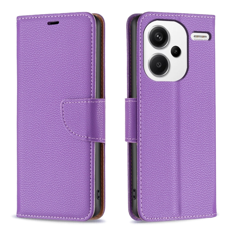 Litchi Texture Pure Color Leather Phone Case, For Xiaomi Redmi Note 13 Pro+ 5G, For Xiaomi Redmi Note 13 Pro 5G