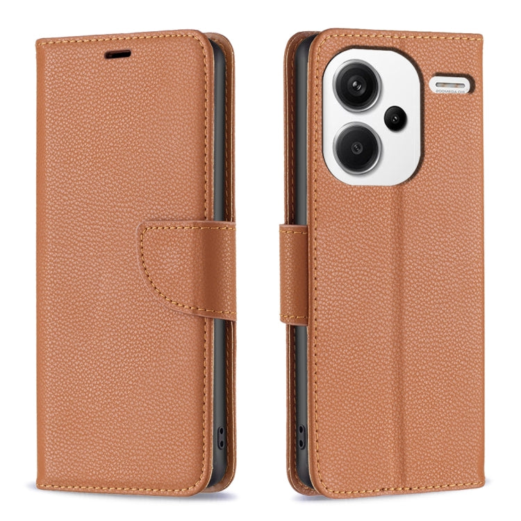 Litchi Texture Pure Color Leather Phone Case, For Xiaomi Redmi Note 13 Pro+ 5G, For Xiaomi Redmi Note 13 Pro 5G