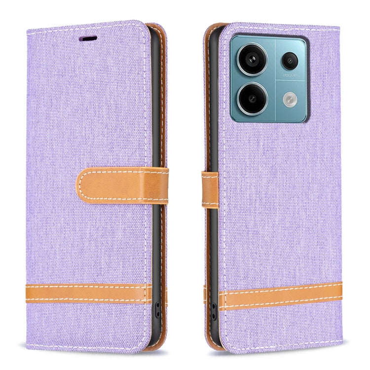 Color Block Denim Texture Leather Phone Case, For Xiaomi Redmi 13C, For Xiaomi Redmi Note 13 Pro+ 5G, For Xiaomi Redmi Note 13 Pro 5G