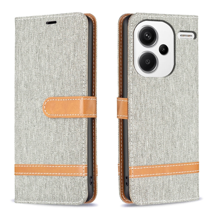 Color Block Denim Texture Leather Phone Case, For Xiaomi Redmi 13C, For Xiaomi Redmi Note 13 Pro+ 5G, For Xiaomi Redmi Note 13 Pro 5G