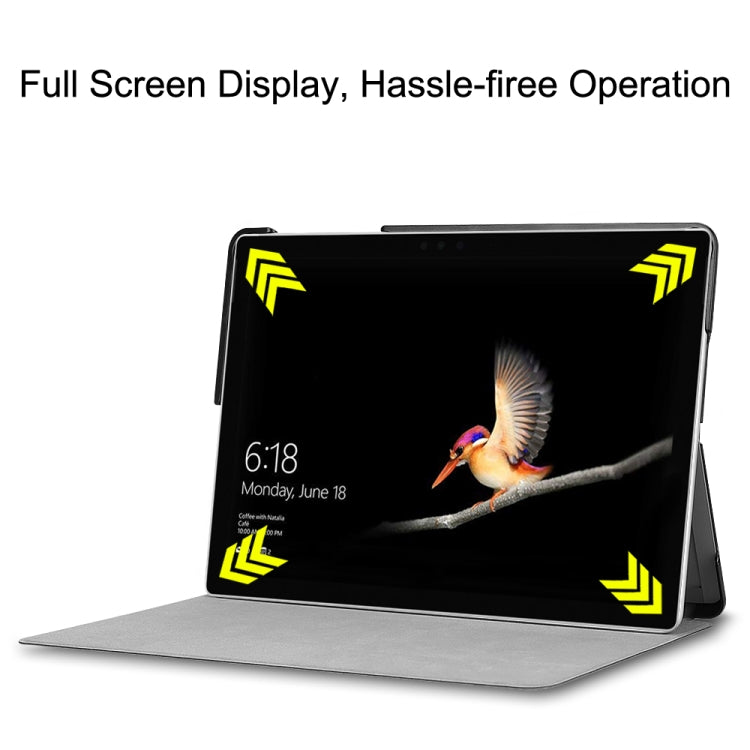 For Microsoft Surface Go 2 / Surface Go Voltage Elastic Texture Horizontal Flip Leather Case with Holder