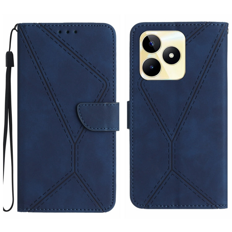 Stitching Embossed Leather Phone Case, For Realme C63 5G, For Realme 12 5G Global, For Realme 12+ Global, For Realme 12 Pro/12 Pro+ Global, For Realme C67 4G, For Realme 11 5G Global, For Realme C53, For Realme 11 4G Global