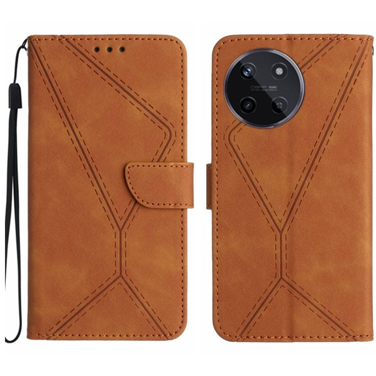 Stitching Embossed Leather Phone Case, For Realme C63 5G, For Realme 12 5G Global, For Realme 12+ Global, For Realme 12 Pro/12 Pro+ Global, For Realme C67 4G, For Realme 11 5G Global, For Realme C53, For Realme 11 4G Global