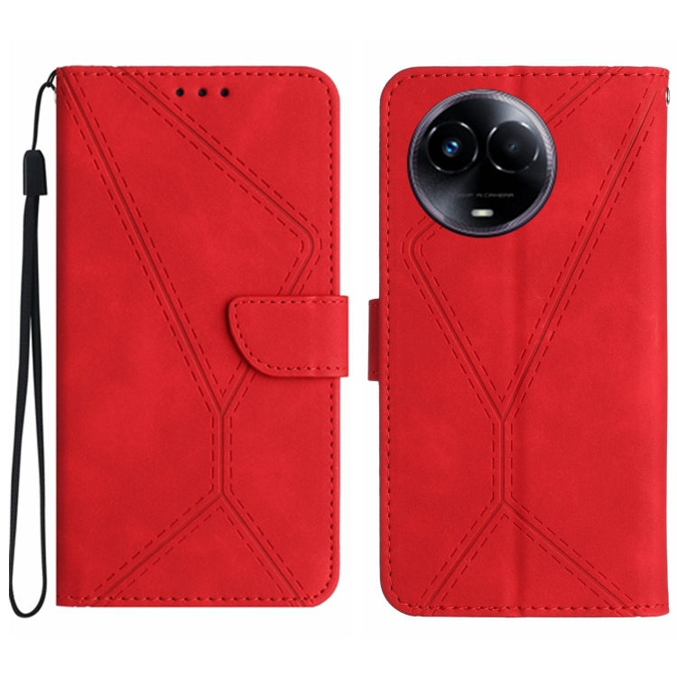 Stitching Embossed Leather Phone Case, For Realme C63 5G, For Realme 12 5G Global, For Realme 12+ Global, For Realme 12 Pro/12 Pro+ Global, For Realme C67 4G, For Realme 11 5G Global, For Realme C53, For Realme 11 4G Global