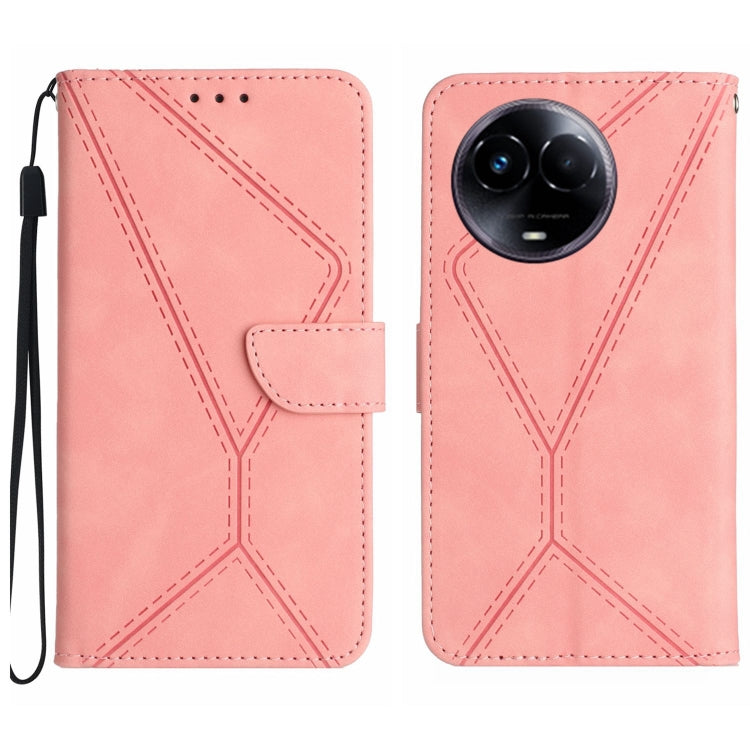 Stitching Embossed Leather Phone Case, For Realme C63 5G, For Realme 12 5G Global, For Realme 12+ Global, For Realme 12 Pro/12 Pro+ Global, For Realme C67 4G, For Realme 11 5G Global, For Realme C53, For Realme 11 4G Global