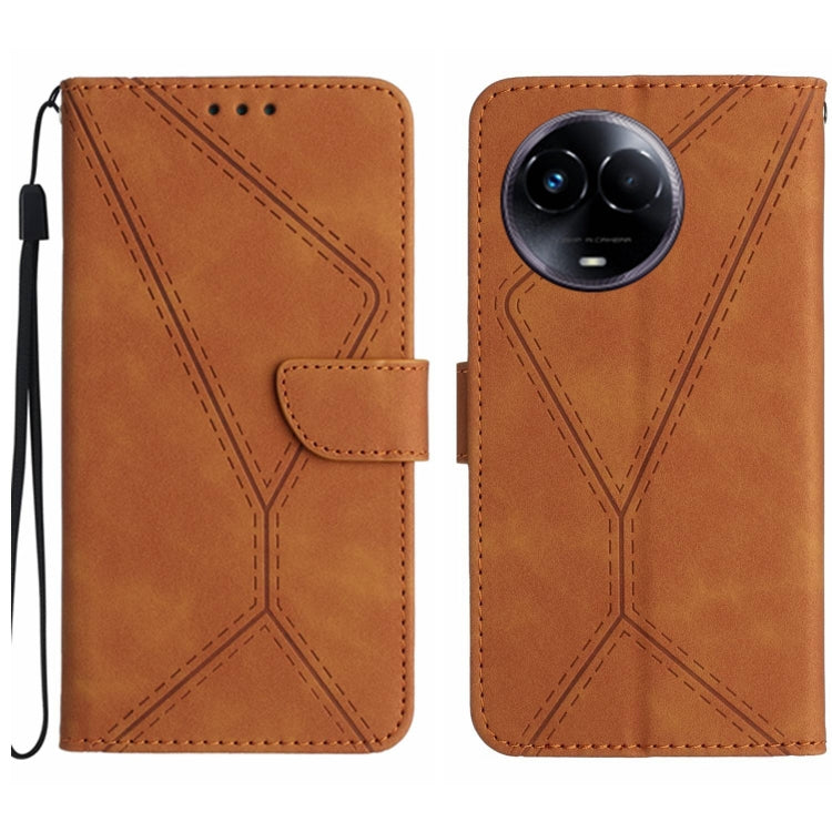 Stitching Embossed Leather Phone Case, For Realme C63 5G, For Realme 12 5G Global, For Realme 12+ Global, For Realme 12 Pro/12 Pro+ Global, For Realme C67 4G, For Realme 11 5G Global, For Realme C53, For Realme 11 4G Global
