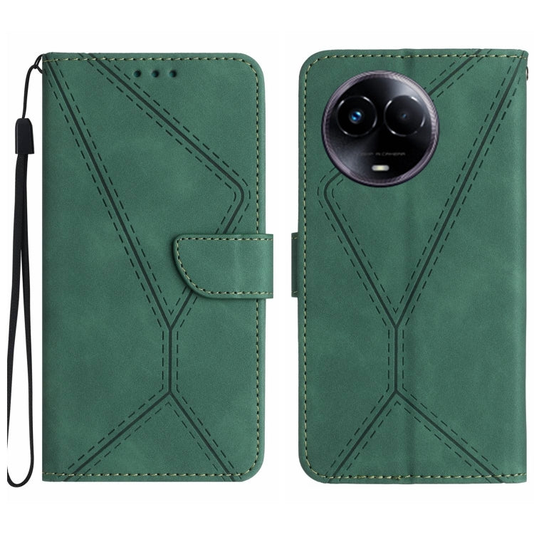 Stitching Embossed Leather Phone Case, For Realme C63 5G, For Realme 12 5G Global, For Realme 12+ Global, For Realme 12 Pro/12 Pro+ Global, For Realme C67 4G, For Realme 11 5G Global, For Realme C53, For Realme 11 4G Global