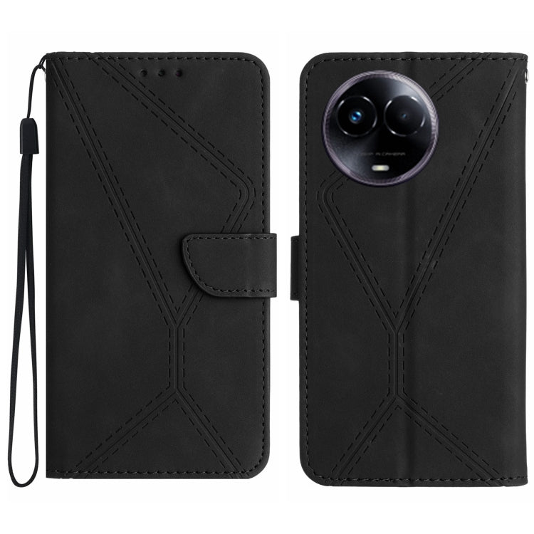 Stitching Embossed Leather Phone Case, For Realme C63 5G, For Realme 12 5G Global, For Realme 12+ Global, For Realme 12 Pro/12 Pro+ Global, For Realme C67 4G, For Realme 11 5G Global, For Realme C53, For Realme 11 4G Global