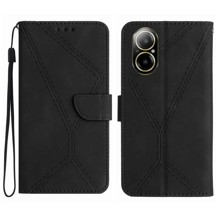 Stitching Embossed Leather Phone Case, For Realme C63 5G, For Realme 12 5G Global, For Realme 12+ Global, For Realme 12 Pro/12 Pro+ Global, For Realme C67 4G, For Realme 11 5G Global, For Realme C53, For Realme 11 4G Global