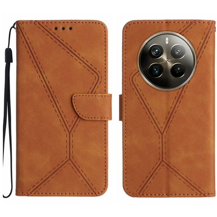 Stitching Embossed Leather Phone Case, For Realme C63 5G, For Realme 12 5G Global, For Realme 12+ Global, For Realme 12 Pro/12 Pro+ Global, For Realme C67 4G, For Realme 11 5G Global, For Realme C53, For Realme 11 4G Global