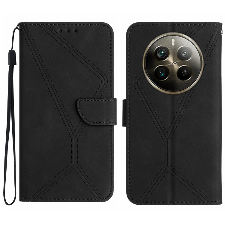 Stitching Embossed Leather Phone Case, For Realme C63 5G, For Realme 12 5G Global, For Realme 12+ Global, For Realme 12 Pro/12 Pro+ Global, For Realme C67 4G, For Realme 11 5G Global, For Realme C53, For Realme 11 4G Global