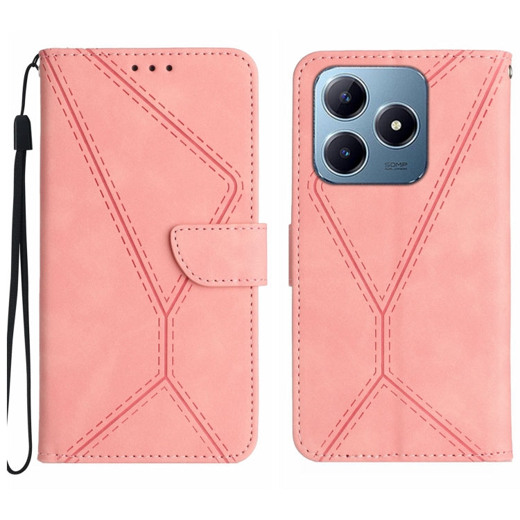 Stitching Embossed Leather Phone Case, For Realme C75 5G, For Realme 14 5G Global / P3 5G Global, For Realme P3 Pro 5G Global, For Realme 14 Pro+ 5G, For Realme C75 4G, For Realme 13+ 5G Global, For Realme 13 Pro 5G / 13 Pro+ 5G                        ...