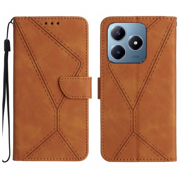 Stitching Embossed Leather Phone Case, For Realme C75 5G, For Realme 14 5G Global / P3 5G Global, For Realme P3 Pro 5G Global, For Realme 14 Pro+ 5G, For Realme C75 4G, For Realme 13+ 5G Global, For Realme 13 Pro 5G / 13 Pro+ 5G                        ...